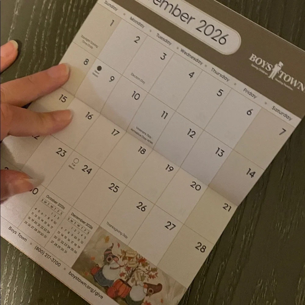 Boys Town Gnome Art Print calendar